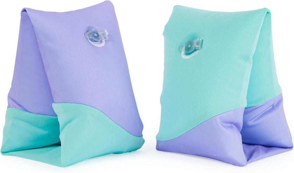 Soft Swimmies Toddler Floaties, Learn-to-Swim Inflatable Pool Floats & Arm Floaties, Swimming Pool Accessories for Kids Aged 3-5, Purple