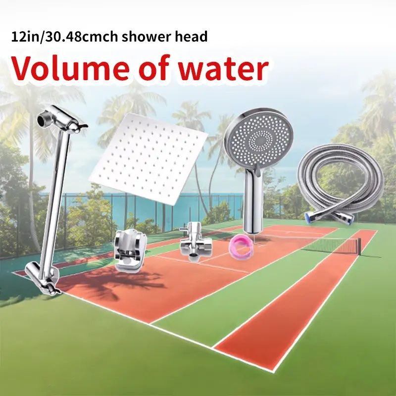 Spa-Inspired Shower Upgrade - Choose 8" or 10" Square Head + Massage Handheld Spray