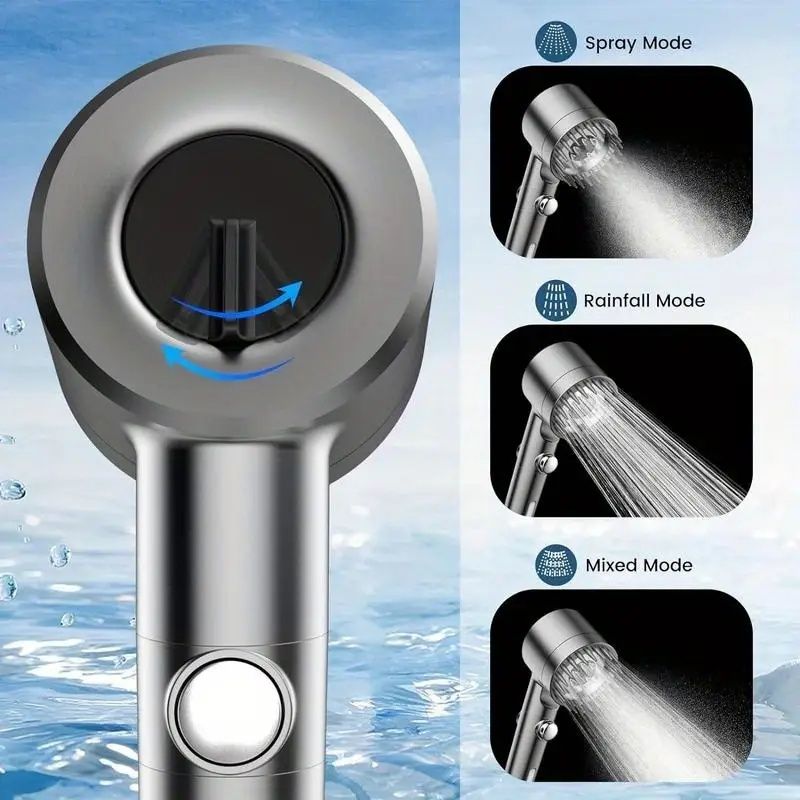 Vertical Shower System with Switch Control - 5-Layer Filter & Turbo Flow Technology for High-Pressure Cleaning