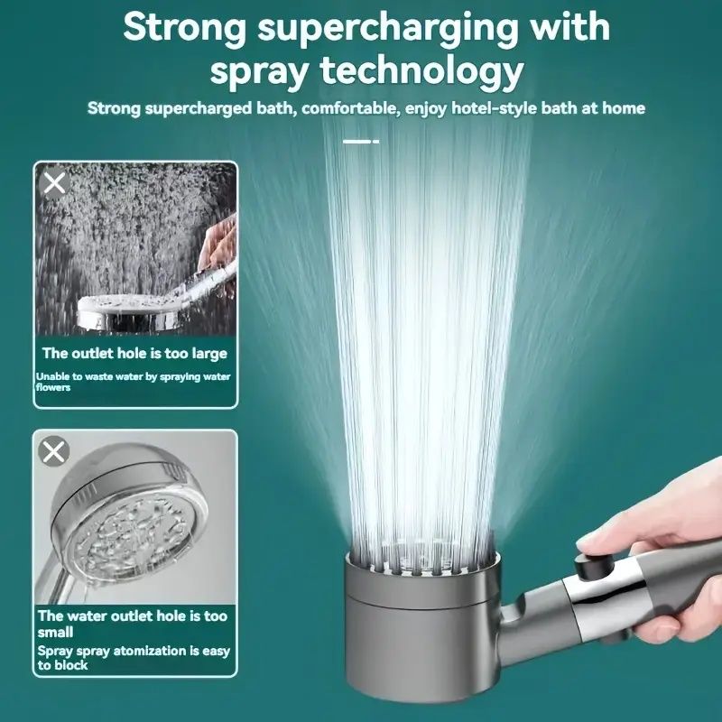 Wall-Mounted Rain Shower with 5 Filters - High-Pressure Design & Elegant Painted Surface for Modern Bathrooms