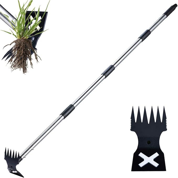 Weed Puller Tool with Long Handle Manual Weeder Remover Tool