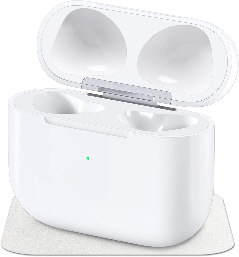 Wireless Charging Case Compatible with AirPods 3rd Generation, Case Replacement for AirPods 3, Bluetooth Pairing Sync Button, Includes Gray Microfiber Cleaning Cloth, Earbuds Not Included